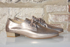 Derby chic en cuir doré Jacky