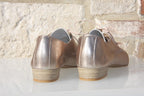 Derby chic en cuir doré Jacky
