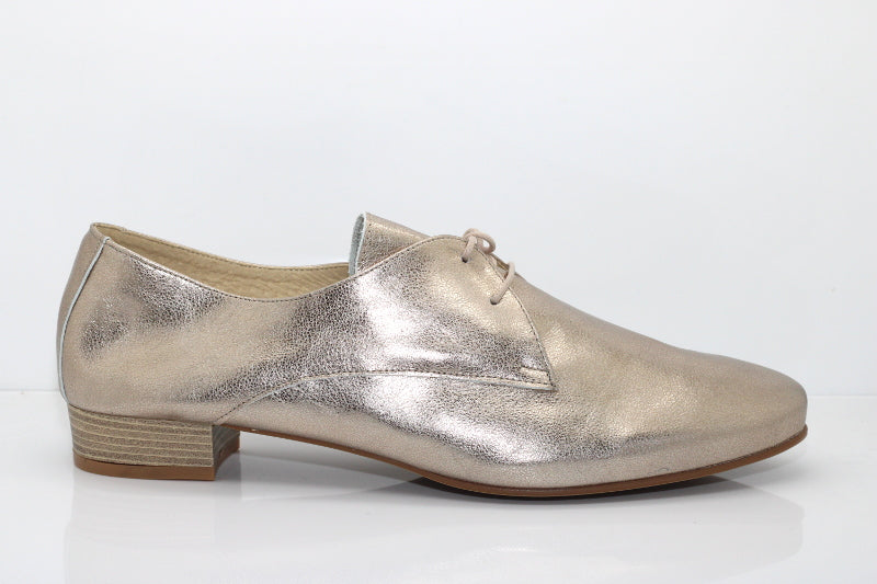 Derby chic en cuir doré Jacky