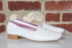 Mocassins en cuir souple blanc Californie