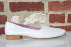 Mocassins en cuir souple blanc Californie