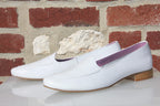 Mocassins en cuir souple blanc Californie