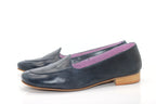 Mocassins en cuir souple bleu marine Cassis