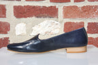 Mocassins en cuir souple bleu marine Cassis