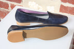 Mocassins en cuir souple bleu marine Cassis