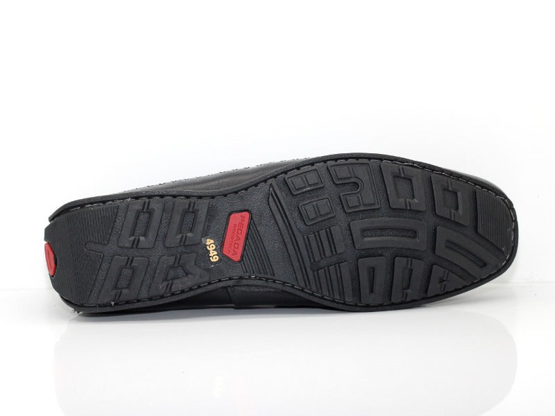Mocassins noir en cuir souple 