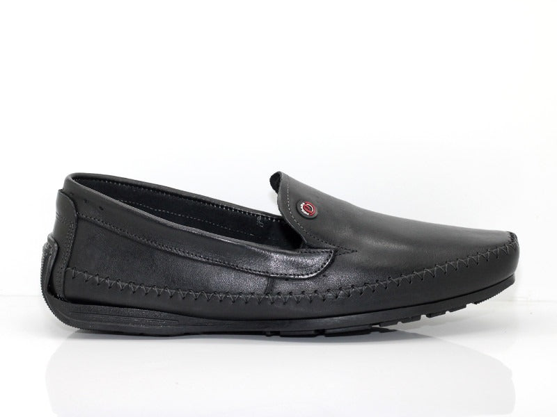 Mocassins noir en cuir souple 