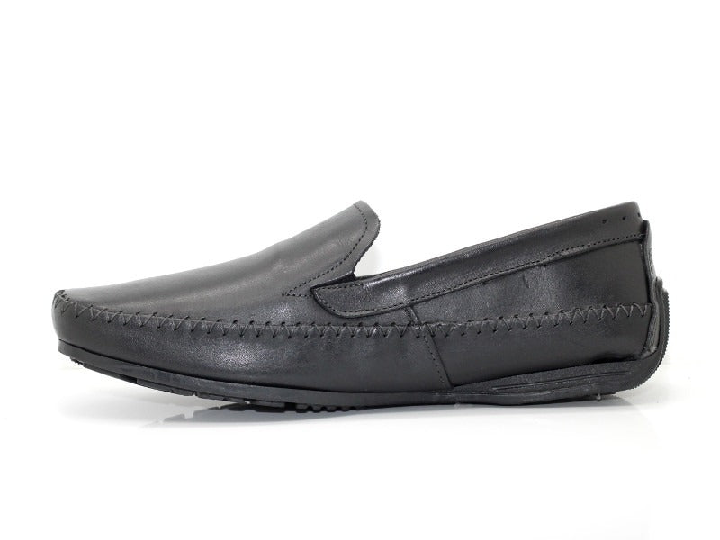 Mocassins noir en cuir souple 