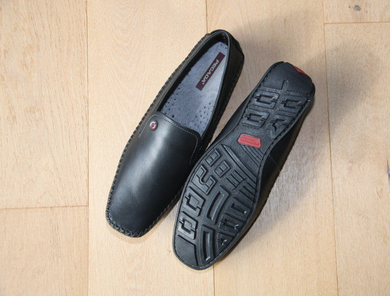 Mocassins noir en cuir souple 