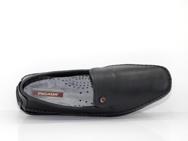 Mocassins noir en cuir souple 