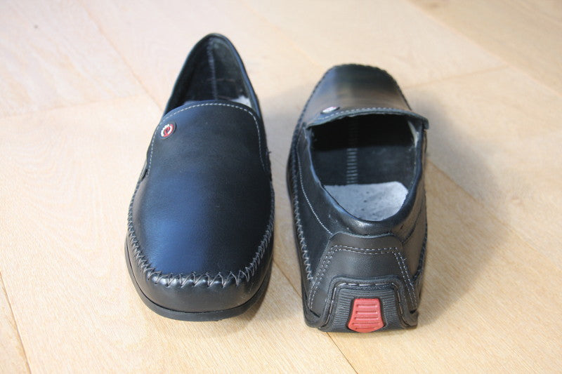 Mocassins noir en cuir souple 