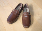 Mocassins marron en cuir souple