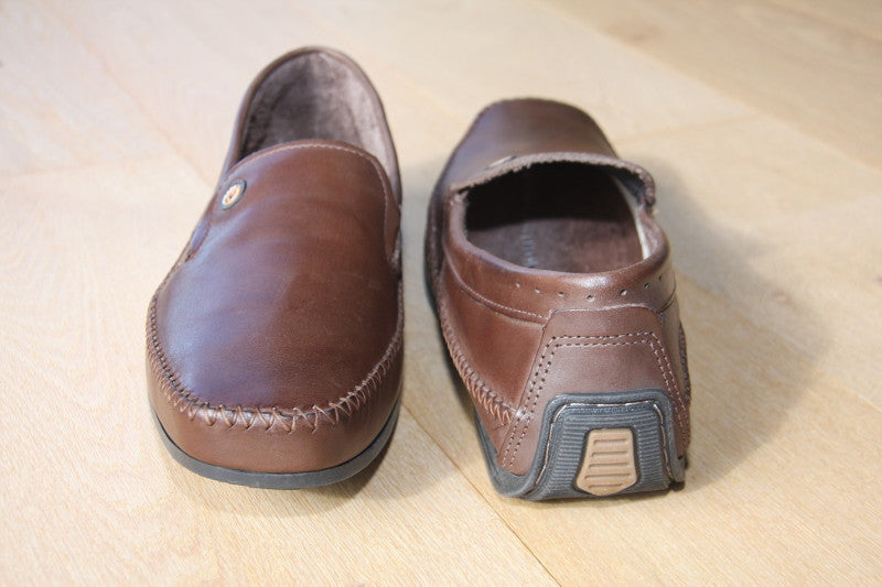 Mocassins marron en cuir souple