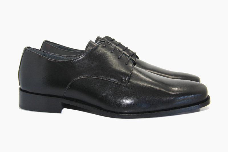 Derby classique en cuir noir Moya