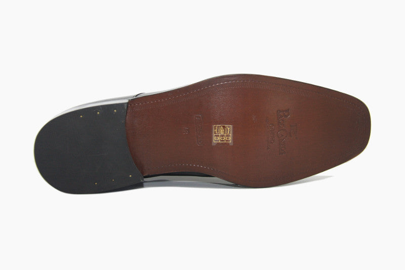 Derby classique en cuir noir Moya