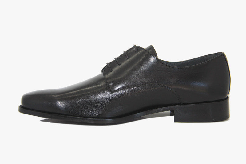 Derby classique en cuir noir Moya