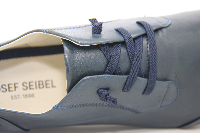 Derby confort en cuir bleu Fiona