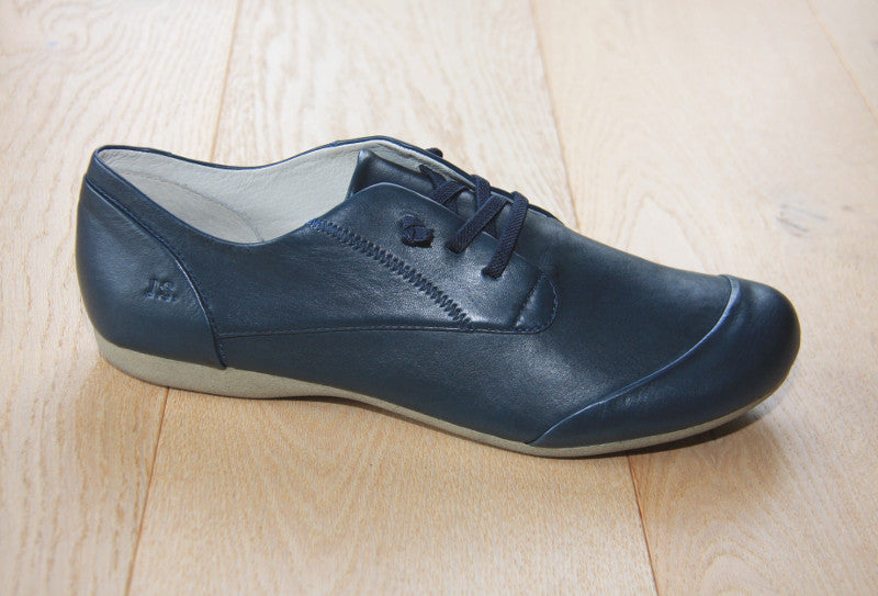 Derby confort en cuir bleu Fiona