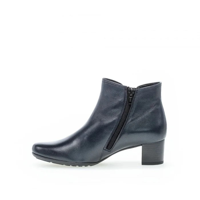 Bottines à talon en cuir bleu Evidence
