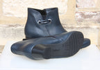 Bottines à talon en cuir bleu Evidence
