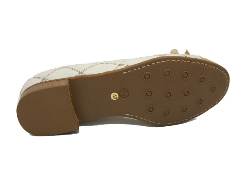Ballerines en cuir beige Kate