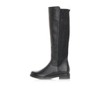Bottes en cuir noir avec stretch Balzac