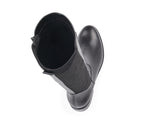 Bottes en cuir noir avec stretch Balzac