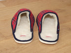 Mules en laine naturelle écossais rouge British