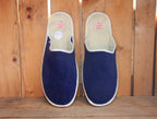 Mules en laine bleu marine Cocooning