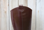 Bottes à talon en cuir marron brun Paprika
