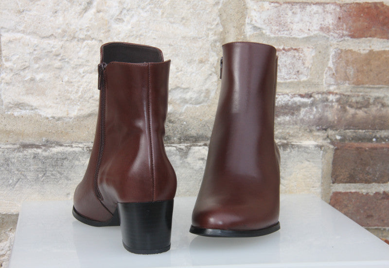 Bottines en cuir marron brun Apache