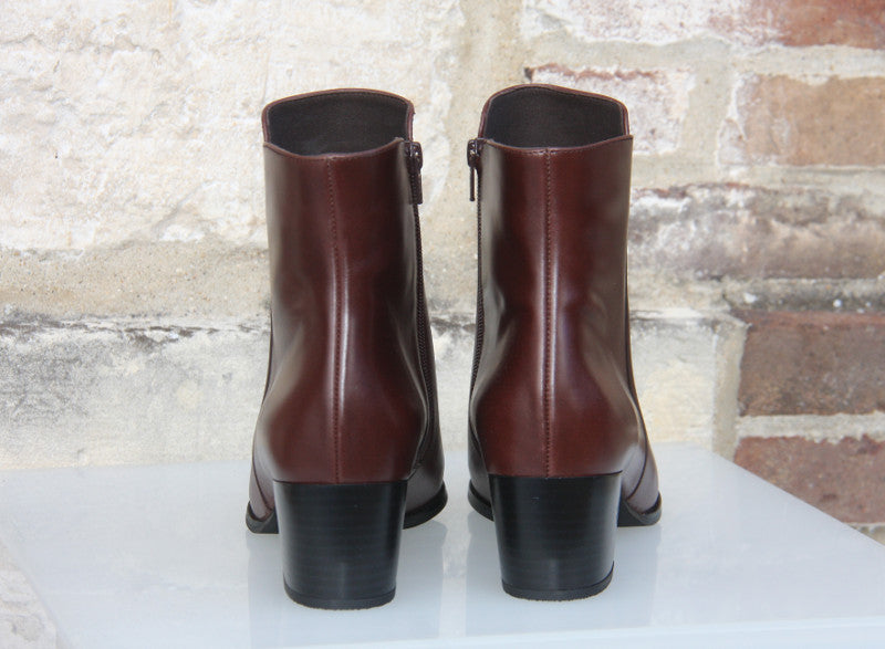 Bottines en cuir marron brun Apache