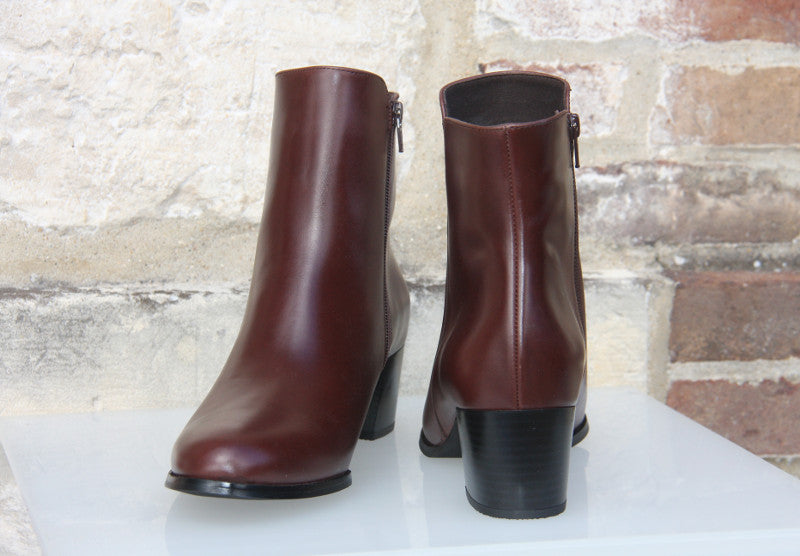 Bottines en cuir marron brun Apache