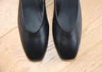 Escarpins en cuir noir talon moyen Promesse