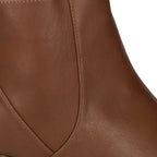 Bottines à talon en soft marron Noisette