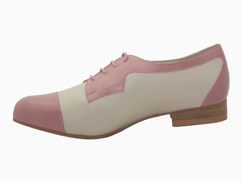 Derbies bicolore en cuir Glam