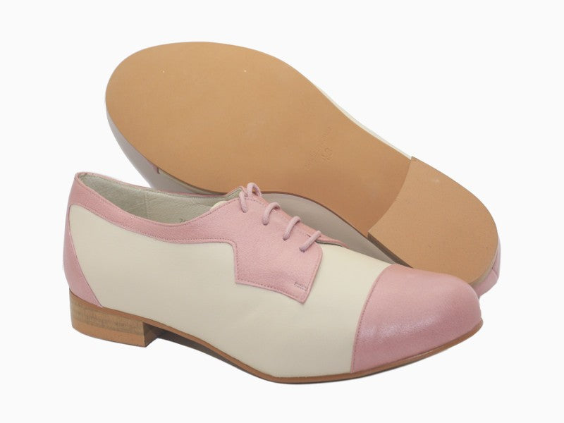 Derbies bicolore en cuir Glam