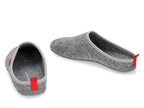 Chausson uni en feutre gris Mistigri