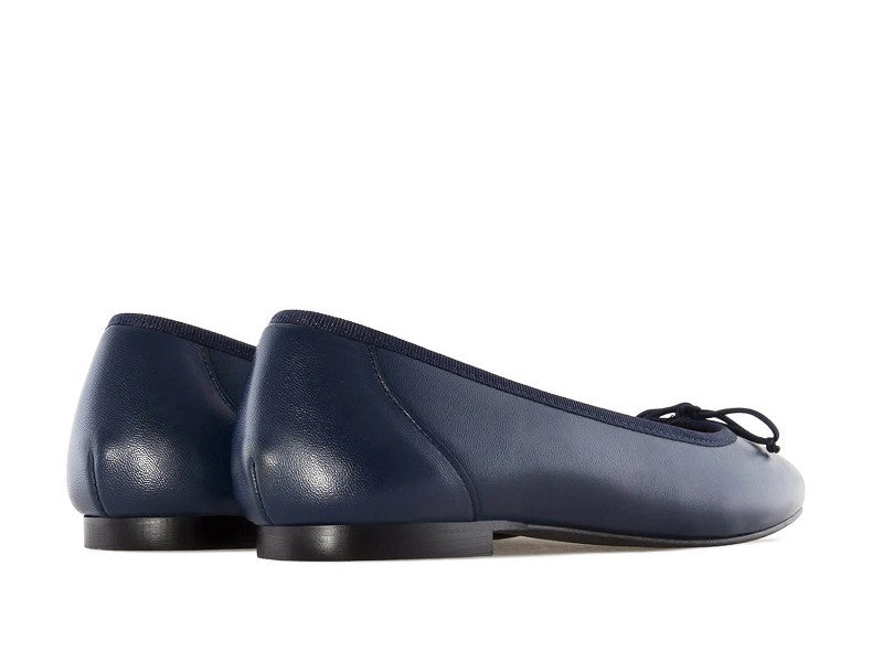Ballerine en cuir bleu marine Gaby