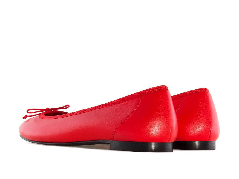 Ballerine en cuir rouge Gloss