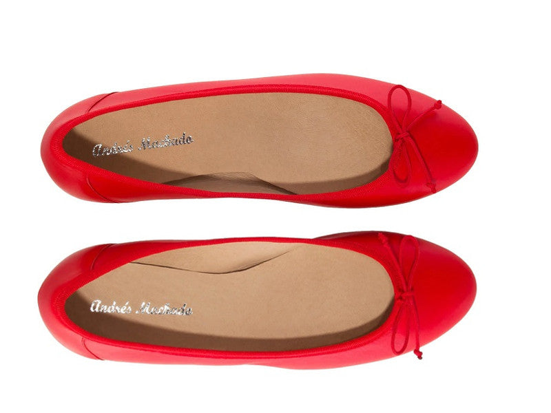 Ballerine en cuir rouge Gloss