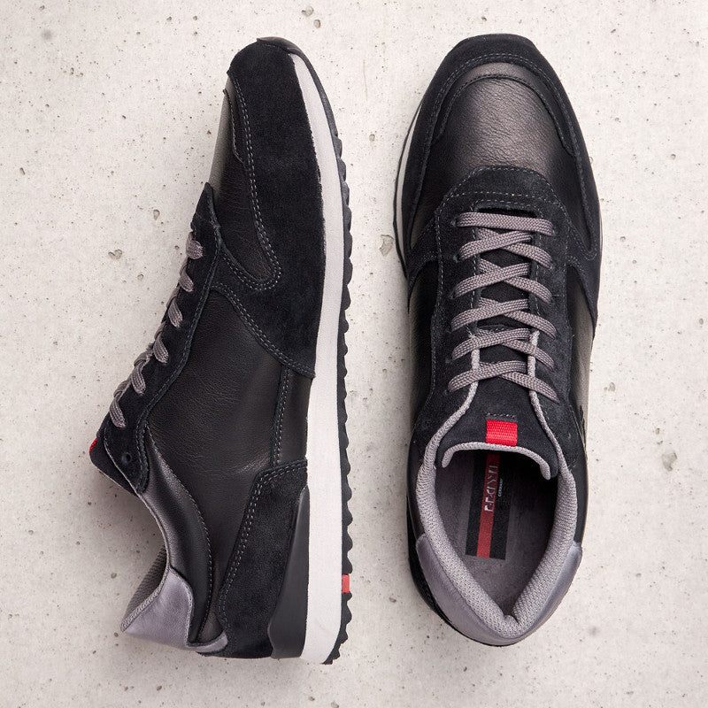 Sneakers ville Edmond en cuir noir 