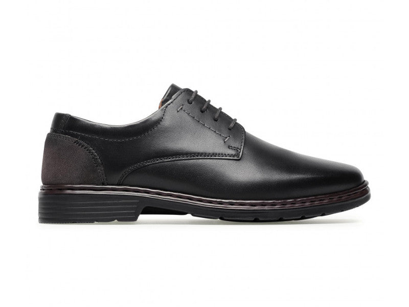Chaussures classiques à lacet en cuir noir Alastair