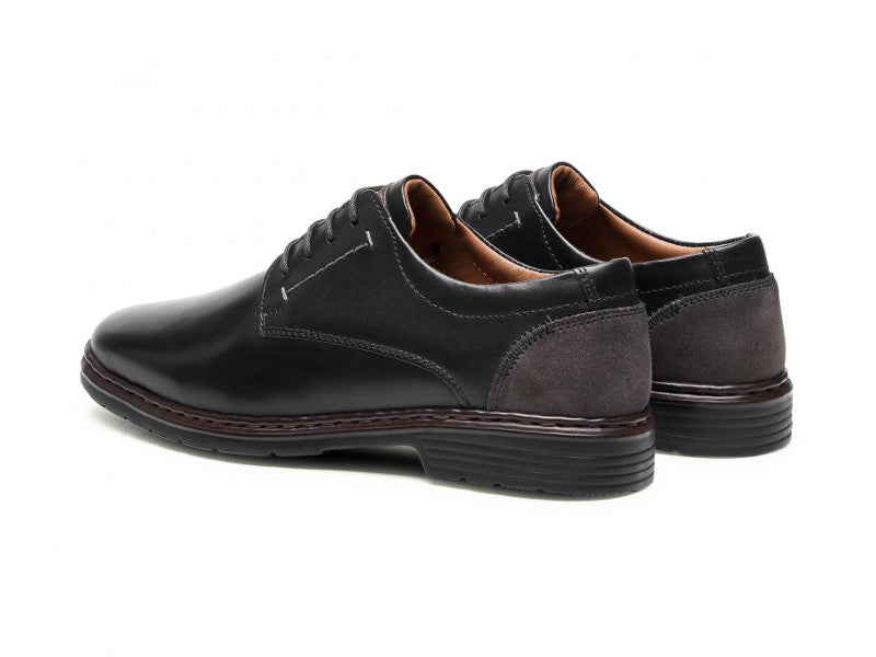 Chaussures classiques à lacet en cuir noir Alastair