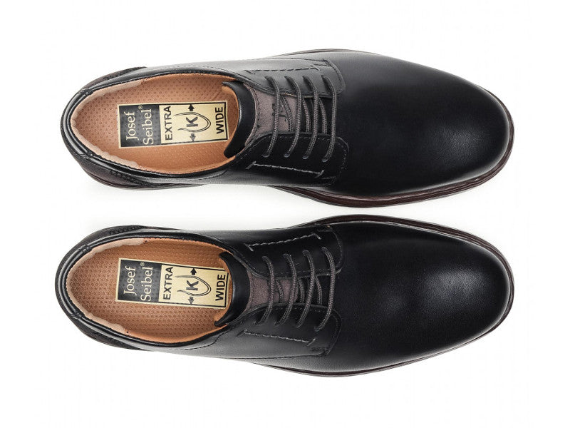 Chaussures classiques à lacet en cuir noir Alastair