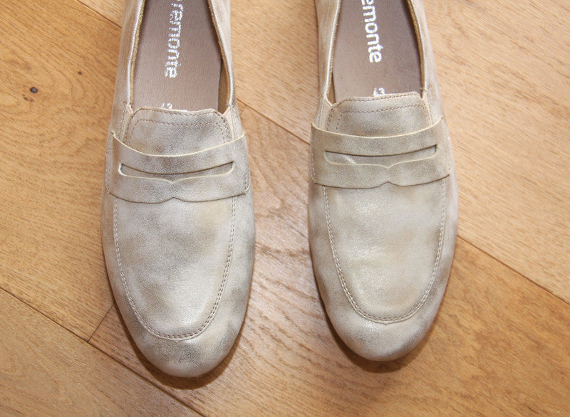 Mocassins en cuir doré Enjoy