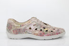 Derby d'été en cuir multicolore Arlequin