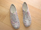 Derby d'été en cuir multicolore Arlequin