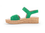 Sandales tendance Gabor en cuir velours vert Marcia