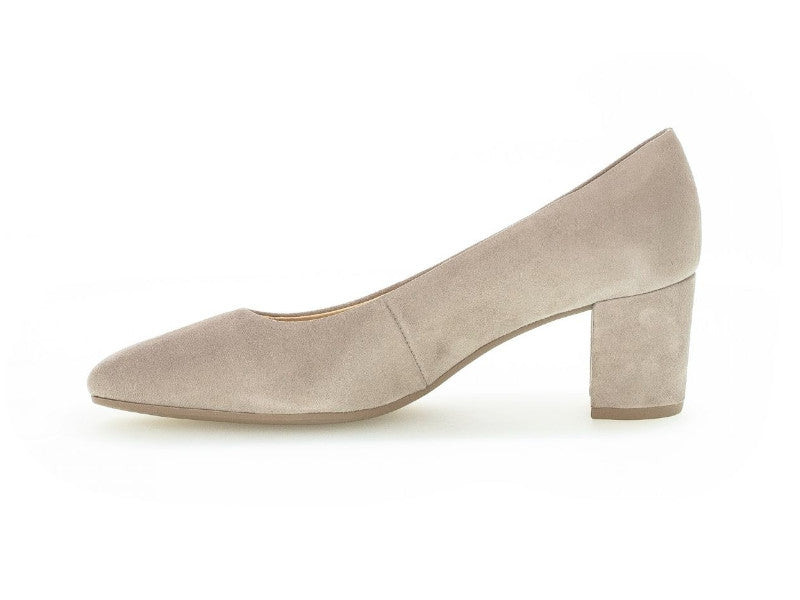 Escarpins beige en cuir velours Lola